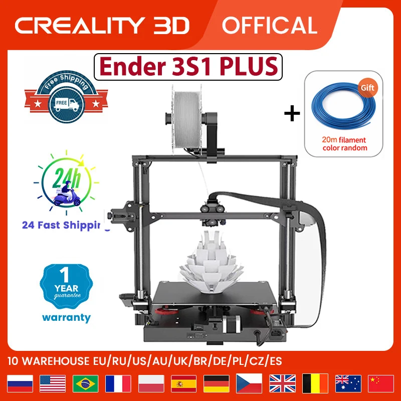 CREALITY 3D Official Ender-3 S1 Plus3D Pinter Ender-3 S1 PLUS 3D Pinter FDM DIY KIT CR-touch Auto-Leveling