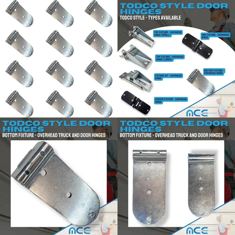 

Overhead Roll Up Door Bottom Fixture for Truck Boxes and Industrial Doors - 12-Pack Door Bottom Support System