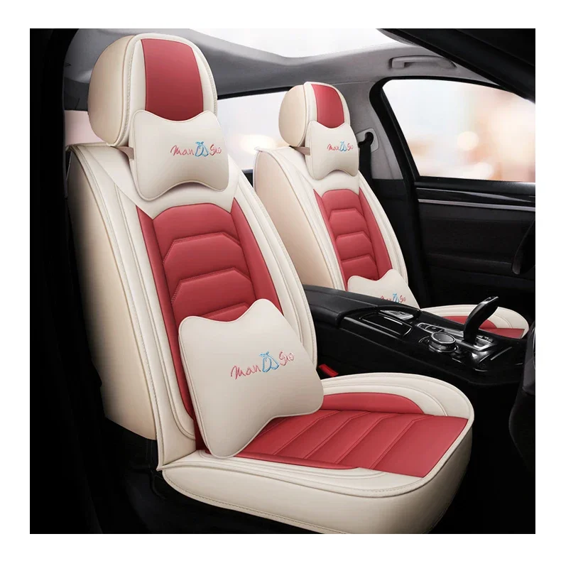 4 Pc E-commerce Hot Selling New Fashion Design Full Set Luxury Universal Leather Car Seat Cover