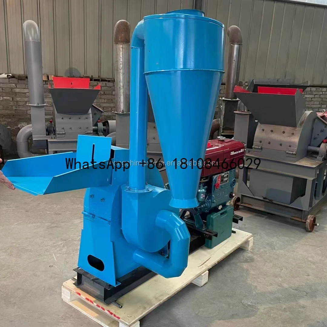 

Maize Corn Hammer Mill 800-1500kg/h Crusher Feed Processing Machine Maize Corn Soybean Bran Nut Shell Grinder Machines