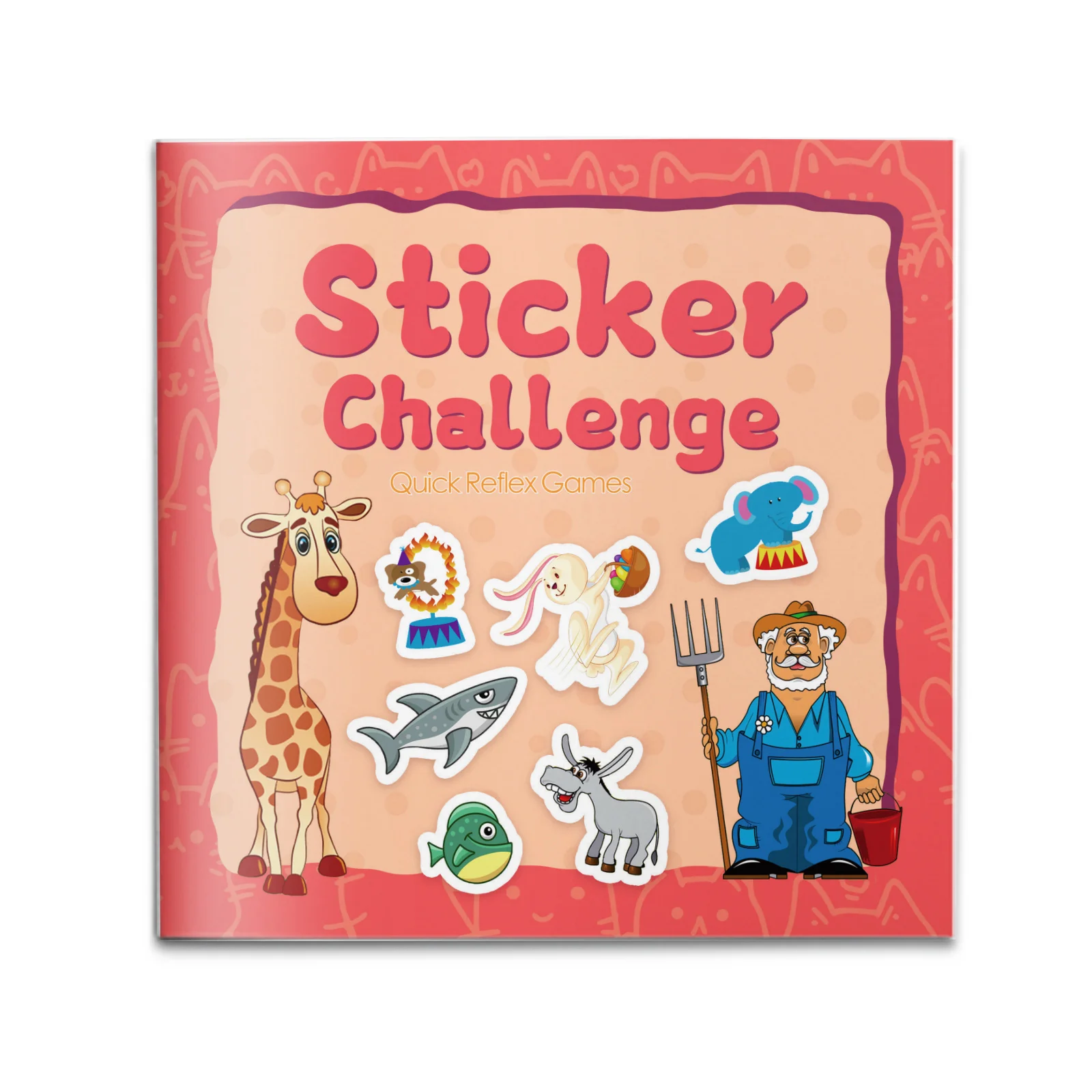 Reaction Ability Training Set, Moving Paper Crafts Sticker + Activity Book Combo, Fun Brain Games to Improve Speed and Focus