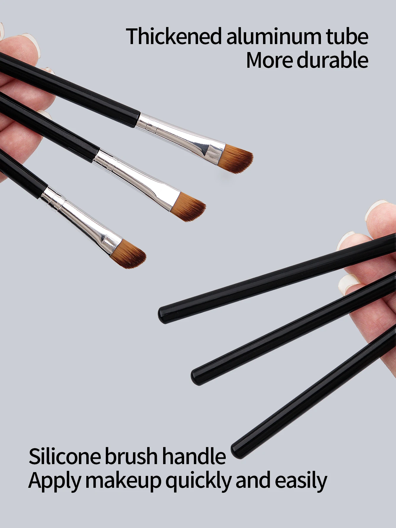 6 uds. Brocha de maquillaje en ángulo suave, brocha para sombra de ojos, brocha para cejas y brocha para difuminar son herramientas multifuncionales para maquillaje de ojos