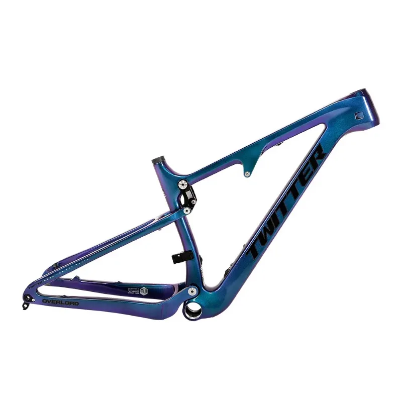 

Carbon Fiber Soft Tail Mountain Frame XC Full Suspension Chameleon Color Cross Country Bicycle Racing Cycling Equipment