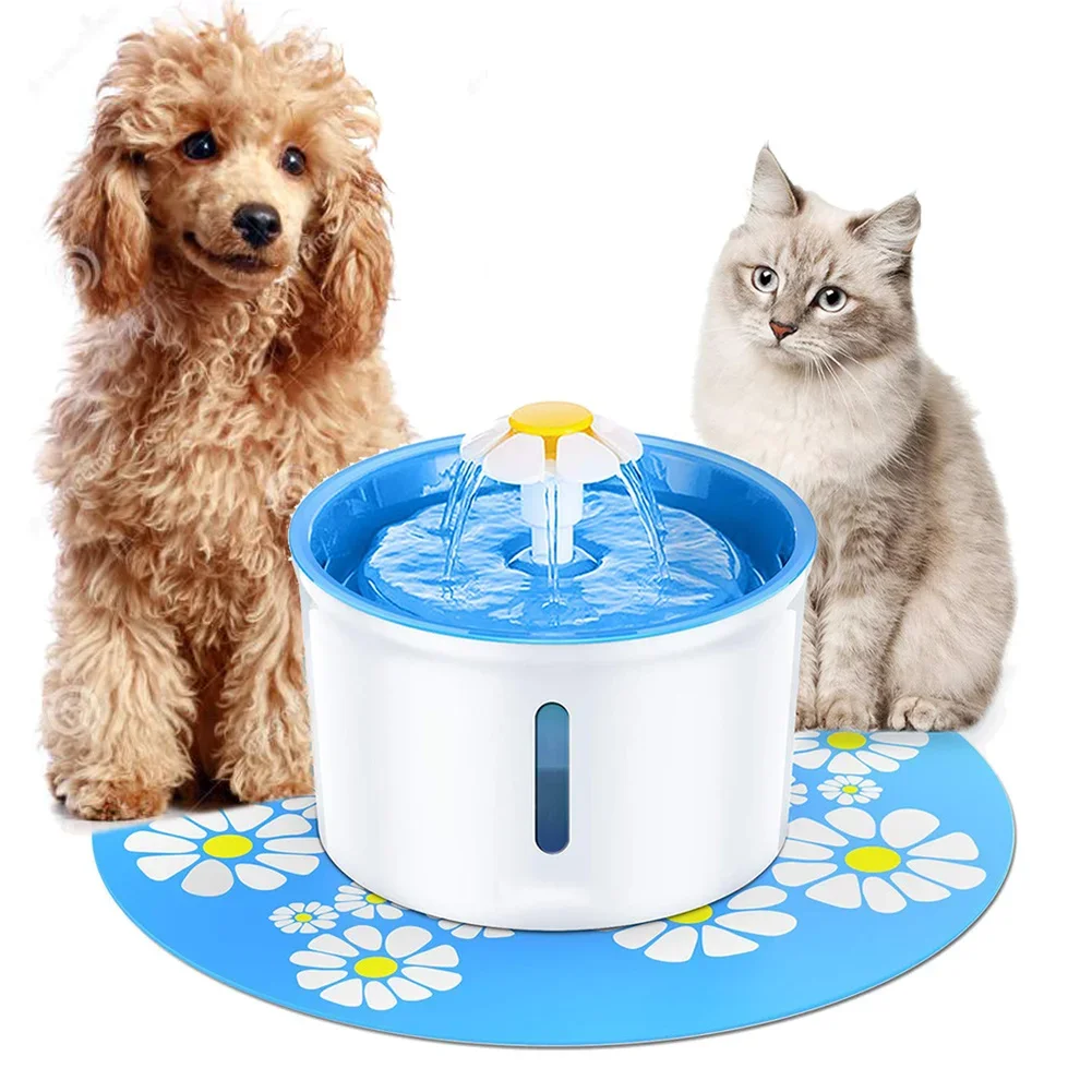 Cat Water Fountain Auto Filter USB Electric Mute Cat Drinking Bowl 1.6L Recirculate Filtring Drinker Water Dispenser Cat Health