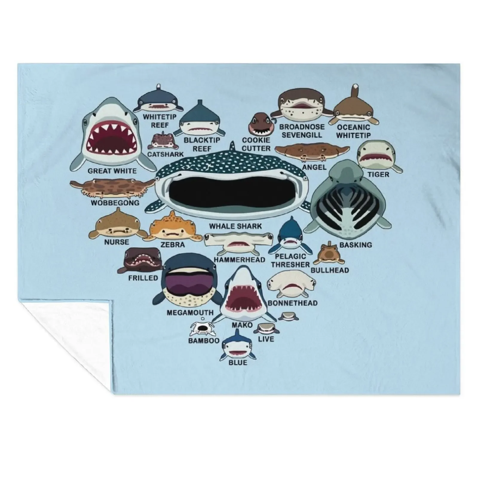 

Love Shark Faces Shark Lovers Heart Throw Blanket halloween Decorative Sofa warm for winter Giant Sofa Blankets