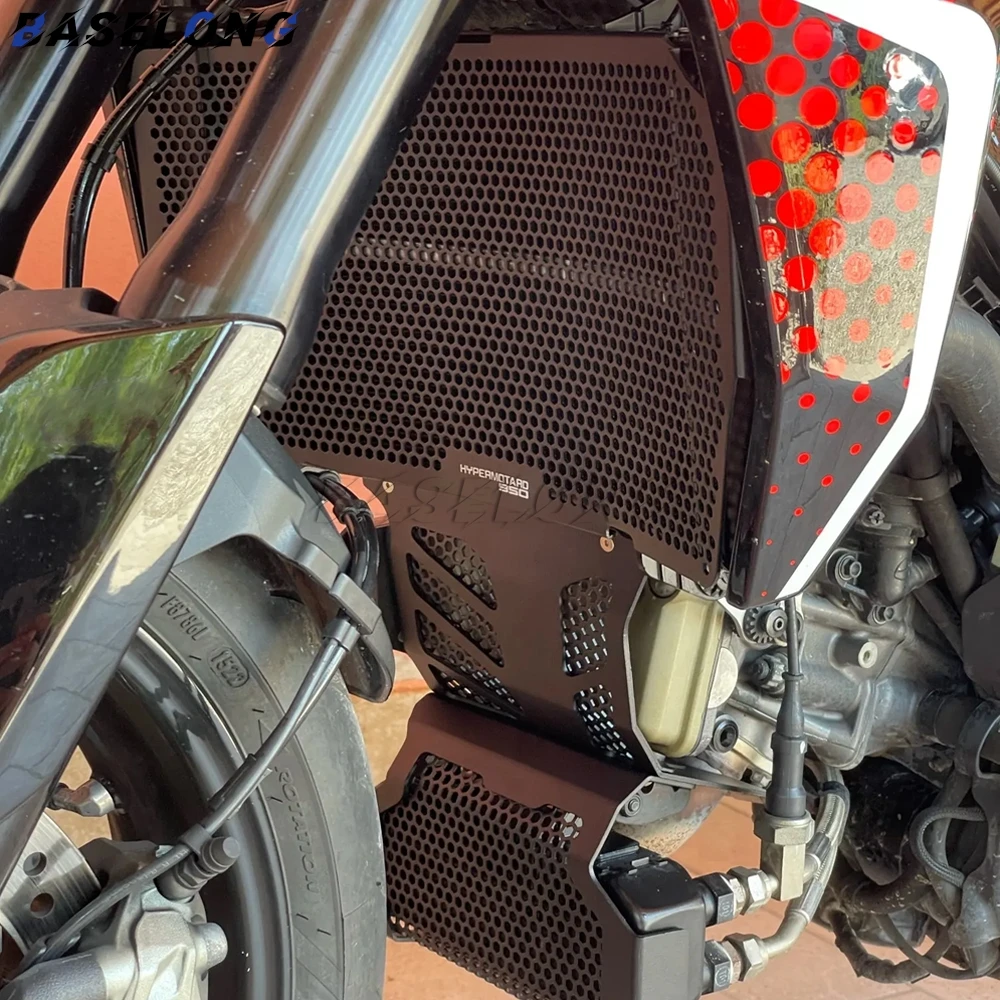

For Ducati Hypermotard 950 S SP RVE 2019-2021 2022 2023 2024 2025 2026 Radiator Grille Guard Cover Oil Cooler Guard Engine Guard