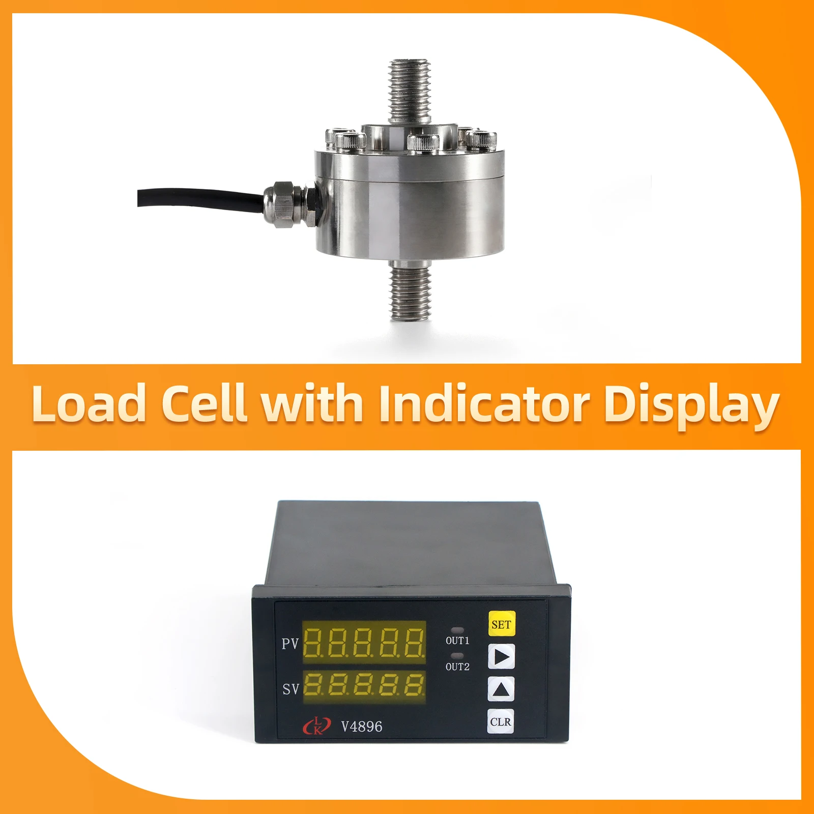 

Bellows Load Cell Sensor with Indicator Display Compression and Tension Load Cells for Force Measurement 50KG 100KG 200KG 300KG