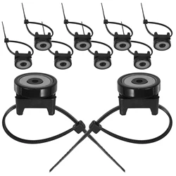 10 Pcs Magnetic Cable Holder Tie Mount Nylon Ties Base With Stable Wire Fixing Seat Zip Magnetic Cable Tie Magnetic Mount