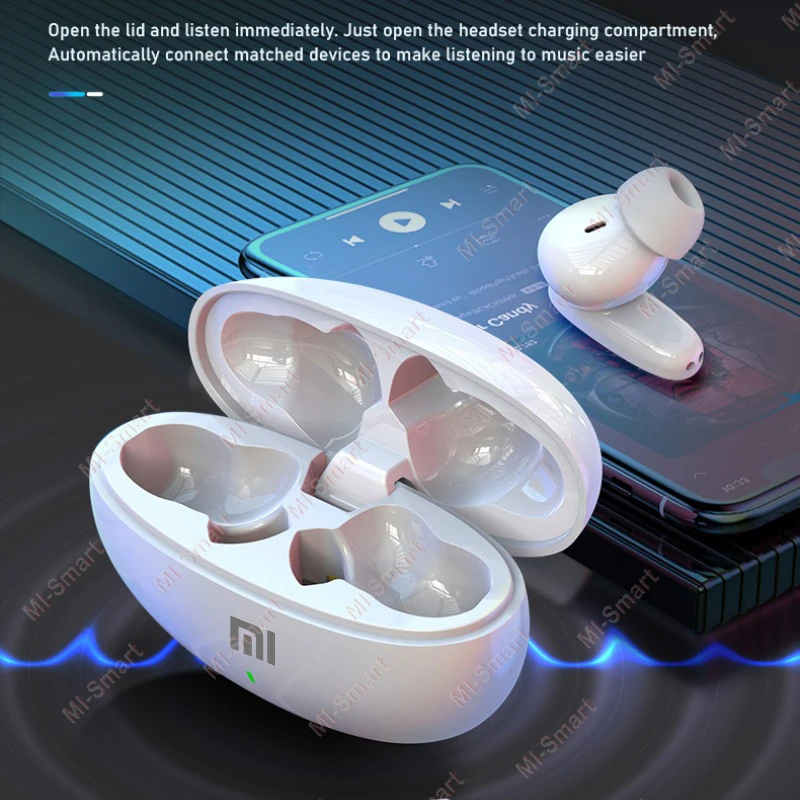 سماعة بلوتوث لاسلكية من Xiaomi TWS لسماعات الرأس الرياضية الصغيرة الخارجية تعرض سماعات أذن تعمل باللمس مع ميكروفون