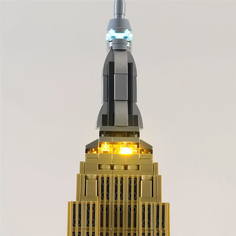 Diy LED Light Kit For LEGO 21046 Empire State Building(Only LED Light,Without Blocks Model )