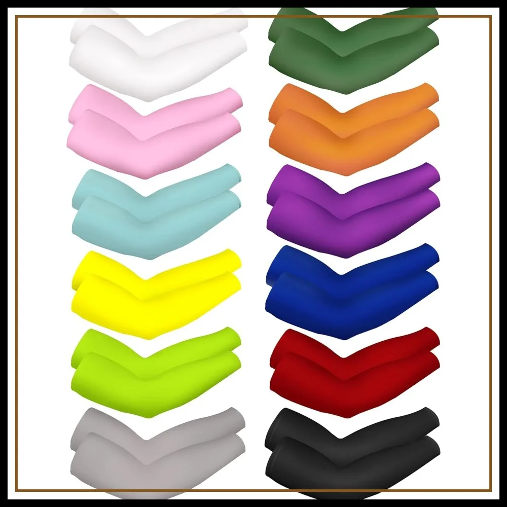 

12 Pairs Unisex UV Protection Sleeves Long Arm Cooling Cover Sleeves