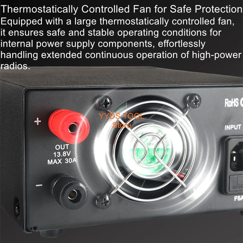 PS30SWVI Radio Communication Power Supply Base Station 13.8V 30A Shortwave Mobile Unit