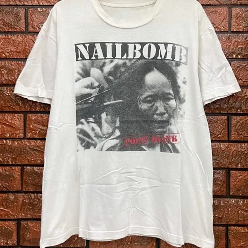 Nailbomb Band White T Shirt Short Sleeve All Sizes S To 45Xl