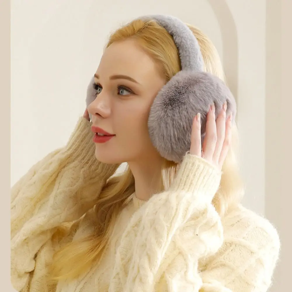 Confortável tampa de orelha earmuffs engrossar dobrável earmuffs aquecedores de orelha à prova de vento inverno capa de orelha feminino