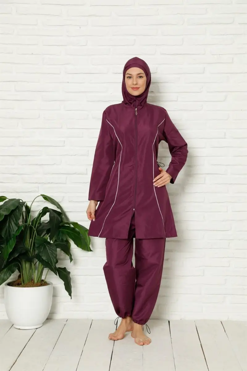 Fashion line full hijab swimsuit 31018