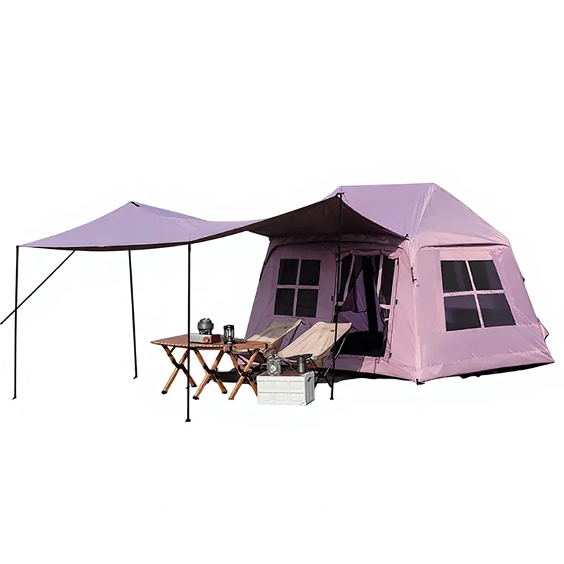 Instant Setup Inflatable Camping Tent, 4 Season Waterproof Tent with UV Protection & Mosquito Net for Outdoor Hiking