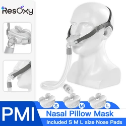 Nasal Pillow Mask CPAP Nasal Mask Anti Snoring Sleep Apnea with Headgear S M L Pads Suitable for Auto CPAP BIPAP Machine OSA CSA