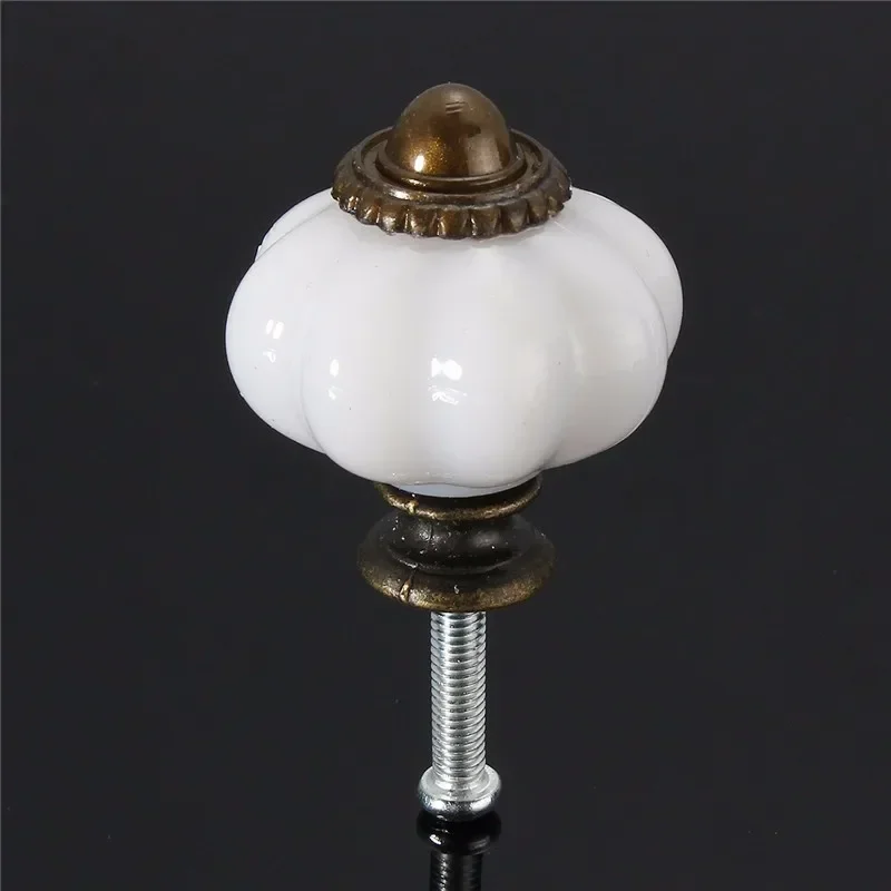 1pc White Imitation Plastic Vintage Door Knobs Cabinet Drawer Cupboard Kitchen Durable Pull Knob Handles for Furniture Hardware