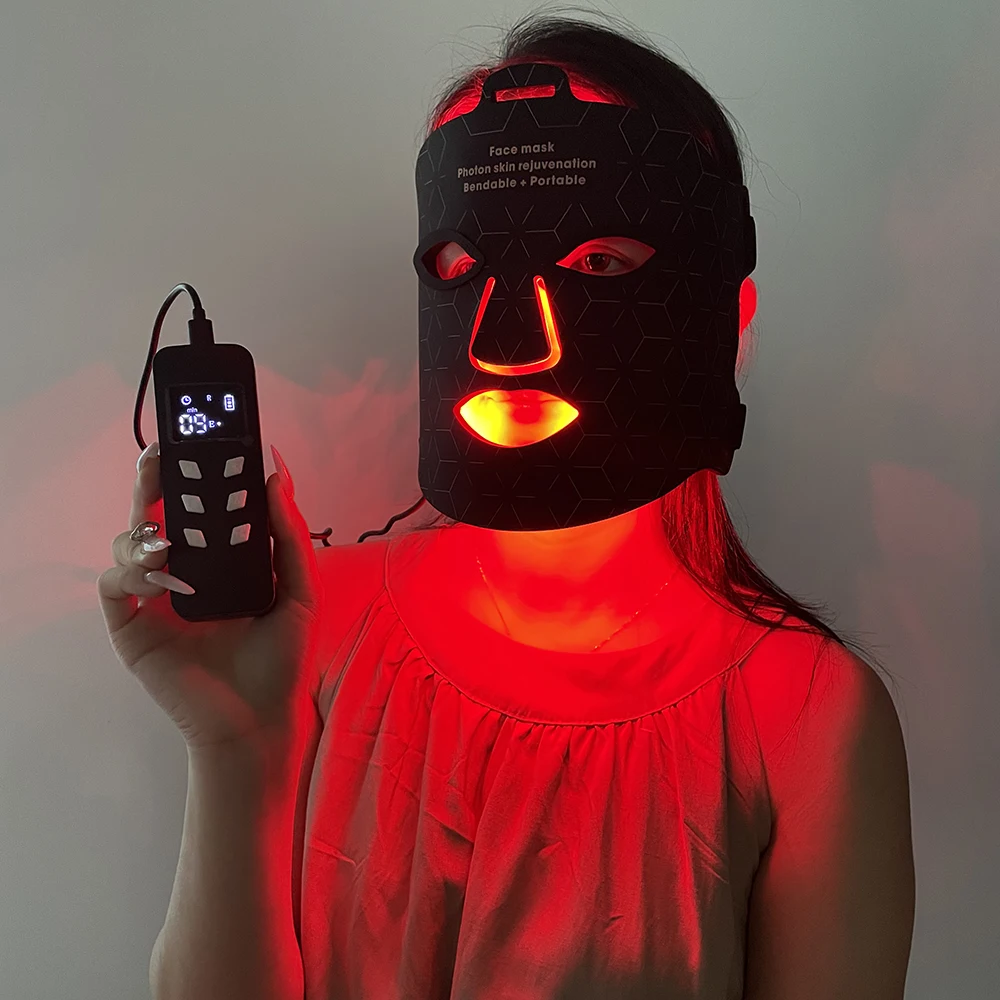 

ILUXRED Anti-Acne LED Light Phototherapy Face Mask Silicone Skin Rejuvenation Anti-Wrinkle Mask Beauty Personal Care Product