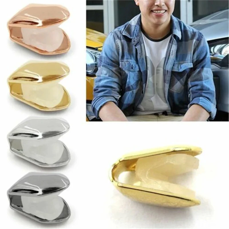 1/2/3/4pcs Hip Hop Teeth Grill Men Women Gold Silver Color Single Tooth Grill Cap Dental Grill Punk Rapper Teeth Cap Cosplay