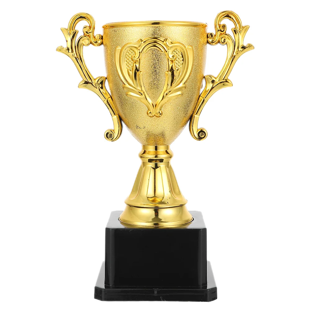 

18cm Plastic Trophy Kids Sports Competitions Award Toy with Base for School Kindergarten Champion Cup Medal