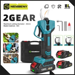 NEWBENY 30MM Cordless Electric Pruning Shear 2 Gears Fruit Tree Garden Bonsai Beautify Pruning Tool For Makita 18V Battery Pin