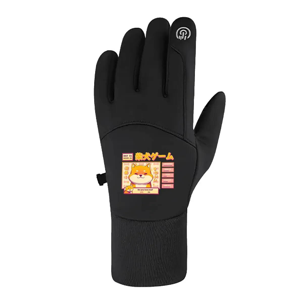 

Очаровательные теплые перчатки Shiba Inu Game Pup Adventure для холодных прогулок и поездок на велосипеде и поездок на работу