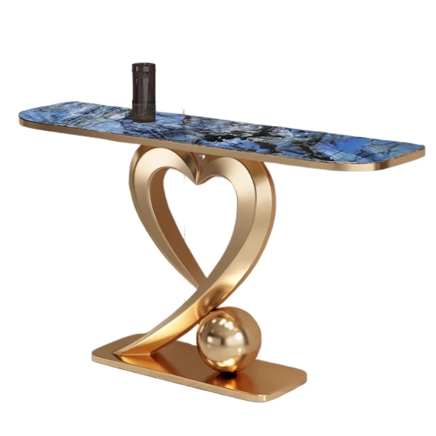 

Italian light luxury rock slab entrance table Modern simple entrance cabinet Entry living room entrance corridor
