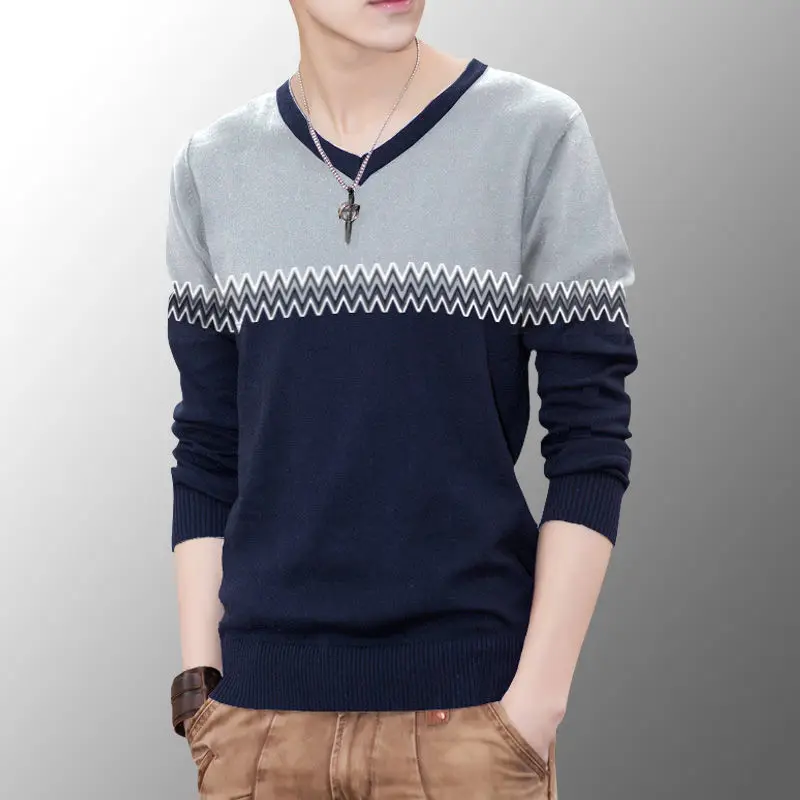 

Men's Pure Cotton Casual V-Neck Knitwear