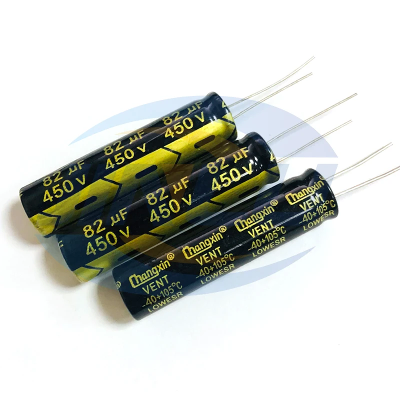 2PCS 450V82UF high frequency long service life high temperature resistance 105 degrees LCD strip capacitor 82UF 450v 13X50MM