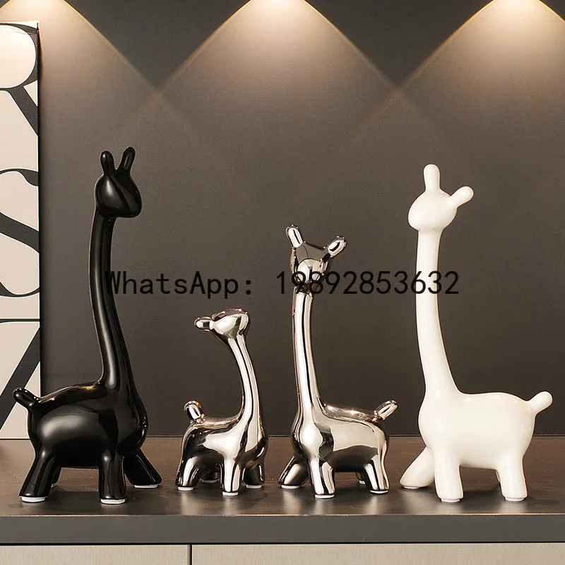 

Home living room deer figurine decoration creative wine cabinet sideboard ornament craft housewarming gift