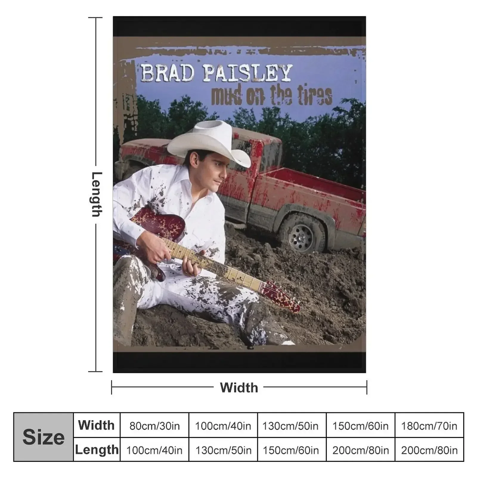 Brad Paisley Mud on the tires Throw Blanket Quilt Personalized Gift Sleeping Bag Fashion Sofas Soft Beds warm winter Blankets