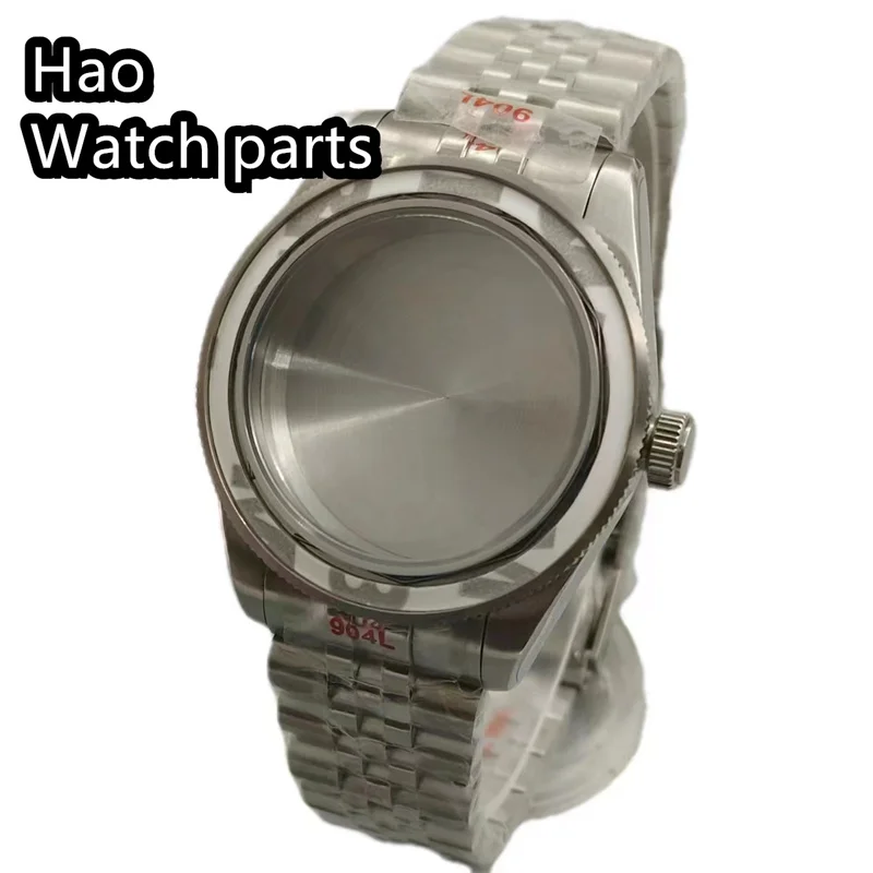 BLIGER 39mm silver Rose gold black sterile watch case Domed sapphire glass fit NH34 NH35 NH36 PT5000 movement