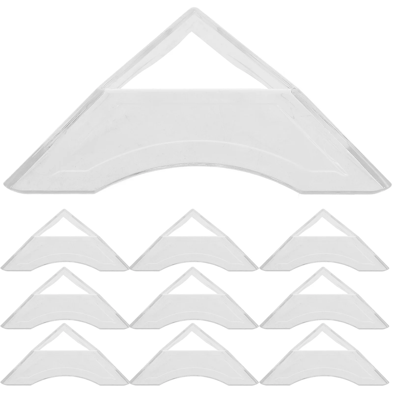 20 قطعة قاعدة حامل مثلث واضح لمجموعة عرض الألغاز حامل ثلاثي الأرجل مكعبات تخزين الرف ديكور سطح المكتب