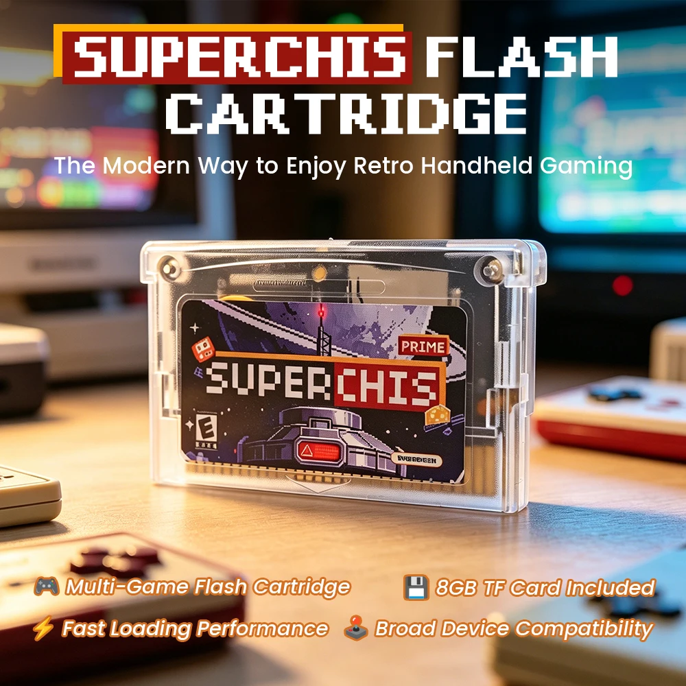 2026 New 2.0 SuperChis Prime GameCart SDRAM NOR Flash SuperFW Version for GBA/GBA SP/NDS/GB Player Chiscart Game Cartridge