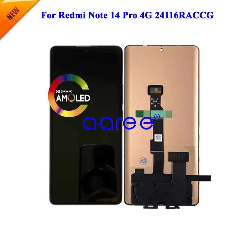 6.67' AMOLED Original LCD Display For Redmi Note 14 Pro 4G Note 14 Pro 5G Display LCD Screen Touch Digitizer Assembly