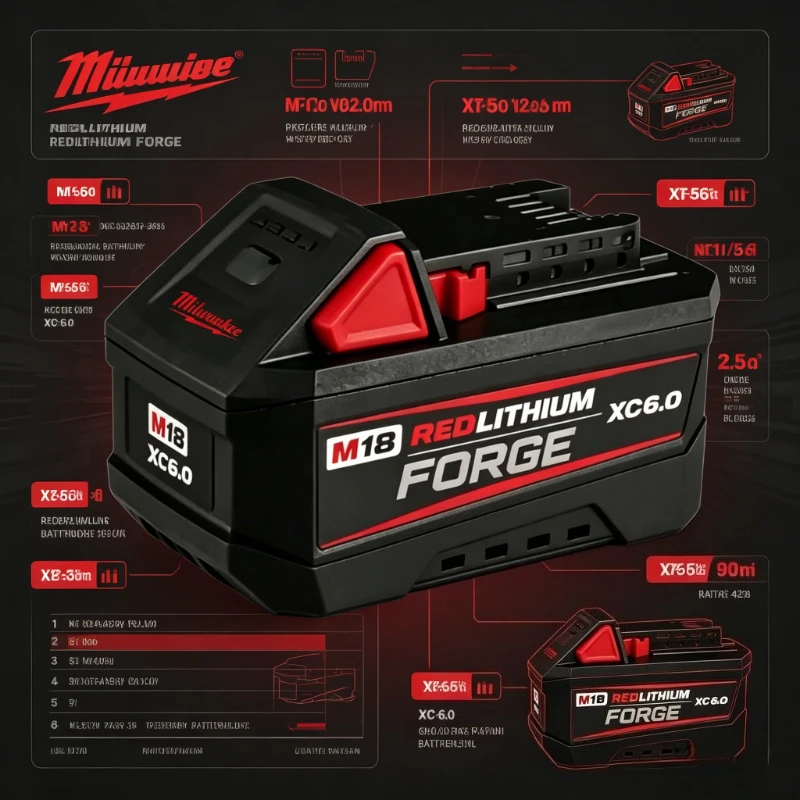 

100%Milwaukee M18 FORGE 8.0Ah Battery and Tool Kit: One-stop Solution to High-strength Construction Requirements.