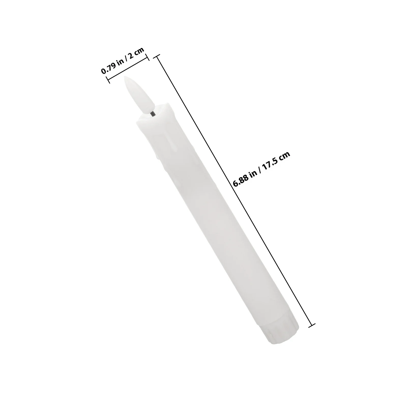 6 قطع من الشموع المستدقة التي تعمل وامضة عديمة اللهب لتزيين طاولة النافذة المركزية في عطلة الزفاف