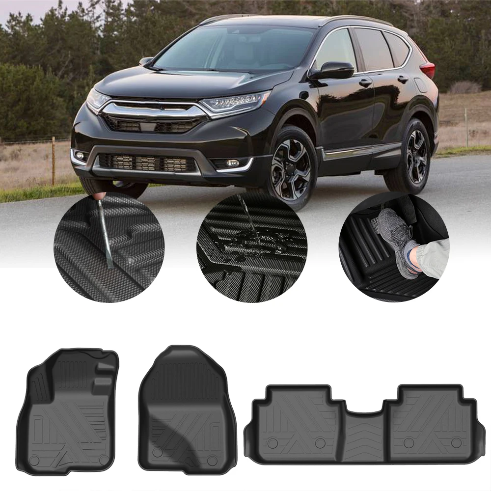 

TPE Car Floor Mats for Honda CR-V 2017 -2019 2020 2021 2022 Waterproof Protective Rubber Car Pad Liner Auto Interior Accessories