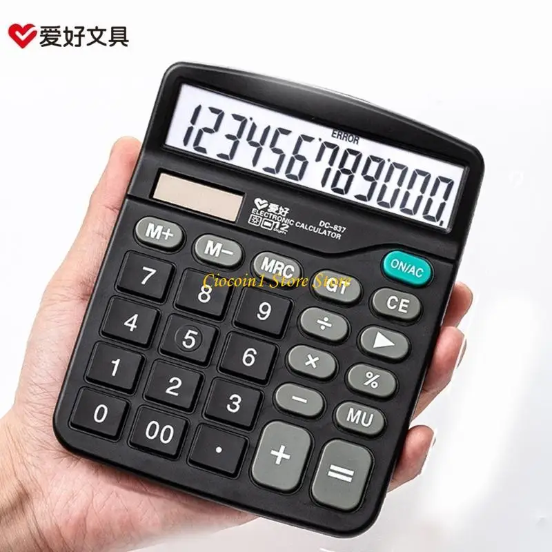 Calculadora A3PC, teclas grandes computador com despertador e display 12 dígitos