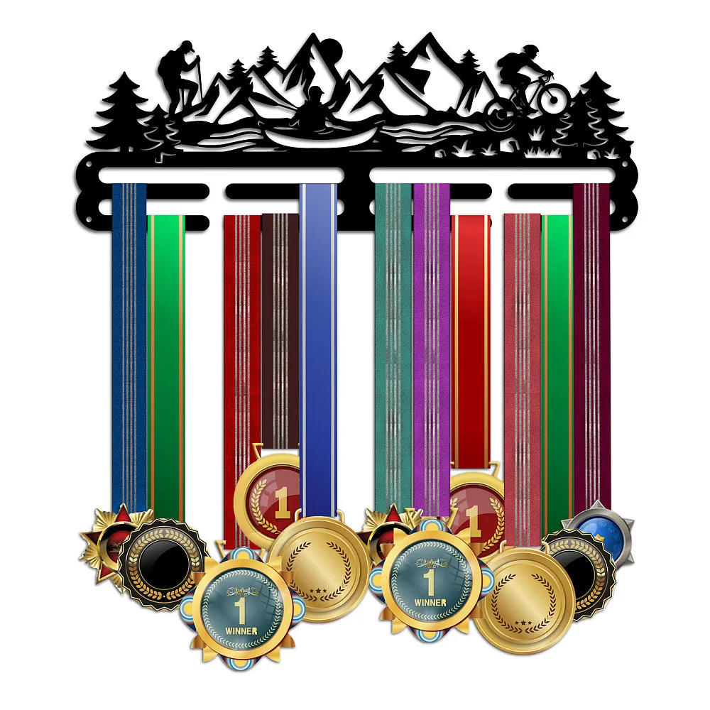CIFBUY Medal Hanger Display Metal Wall Art Iron Rust Proof Waterproof Indoor Outdoor Gym Home Trophy Rack