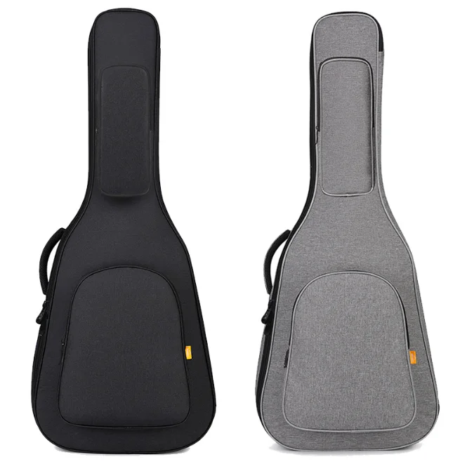 Custom logo steel string acoustic Guitar bag Double Strap Padded Black Guitar Case Backpack Shoulder Strap Classical Guitar Bag