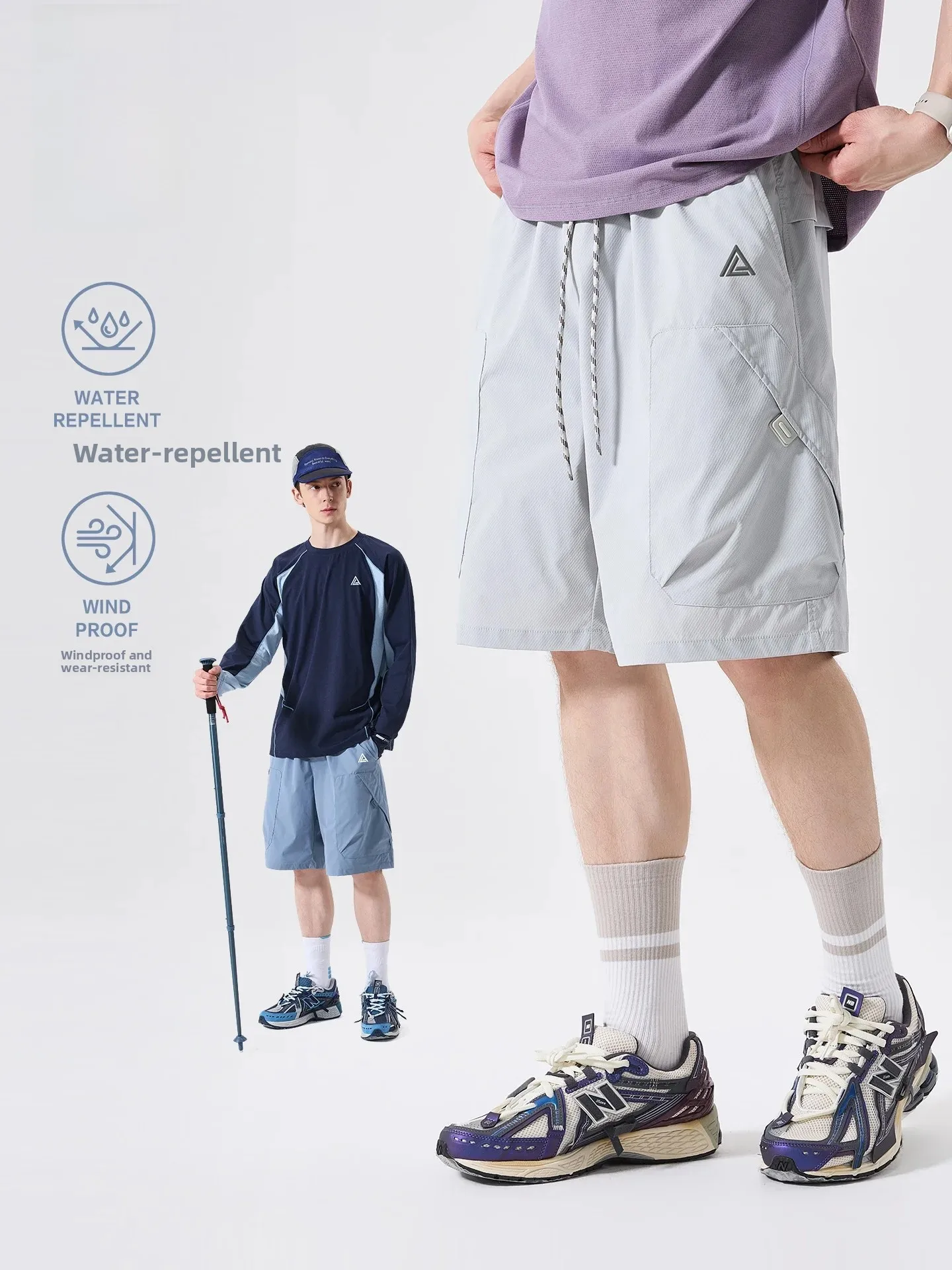 LAZY DAY Outdoor Lightweight Water-Resistant Men's Shorts Summer Hiking Mountain Climbing Wear-Resistant Breathable Sports Fi...