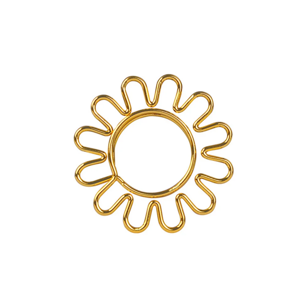 

8Pcs Creative Sunflower Shape Paper Clips Office School Bookmark Notebook Calendar Markers Golden Paper Clips