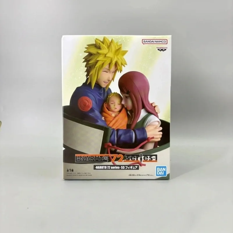 Figura de Acción Coleccionable Original de Bandai, Naruto Serie 72 Shippuden, Minato Namikaze, Kushina Uzumaki, Adorno de Colección de Anime