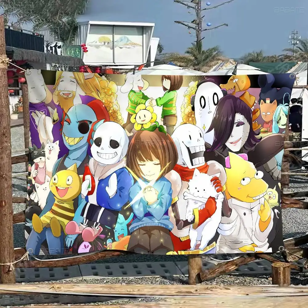 Game Undertale Printed Large Flag Art Science Fiction Room Home Decor Decor Banner