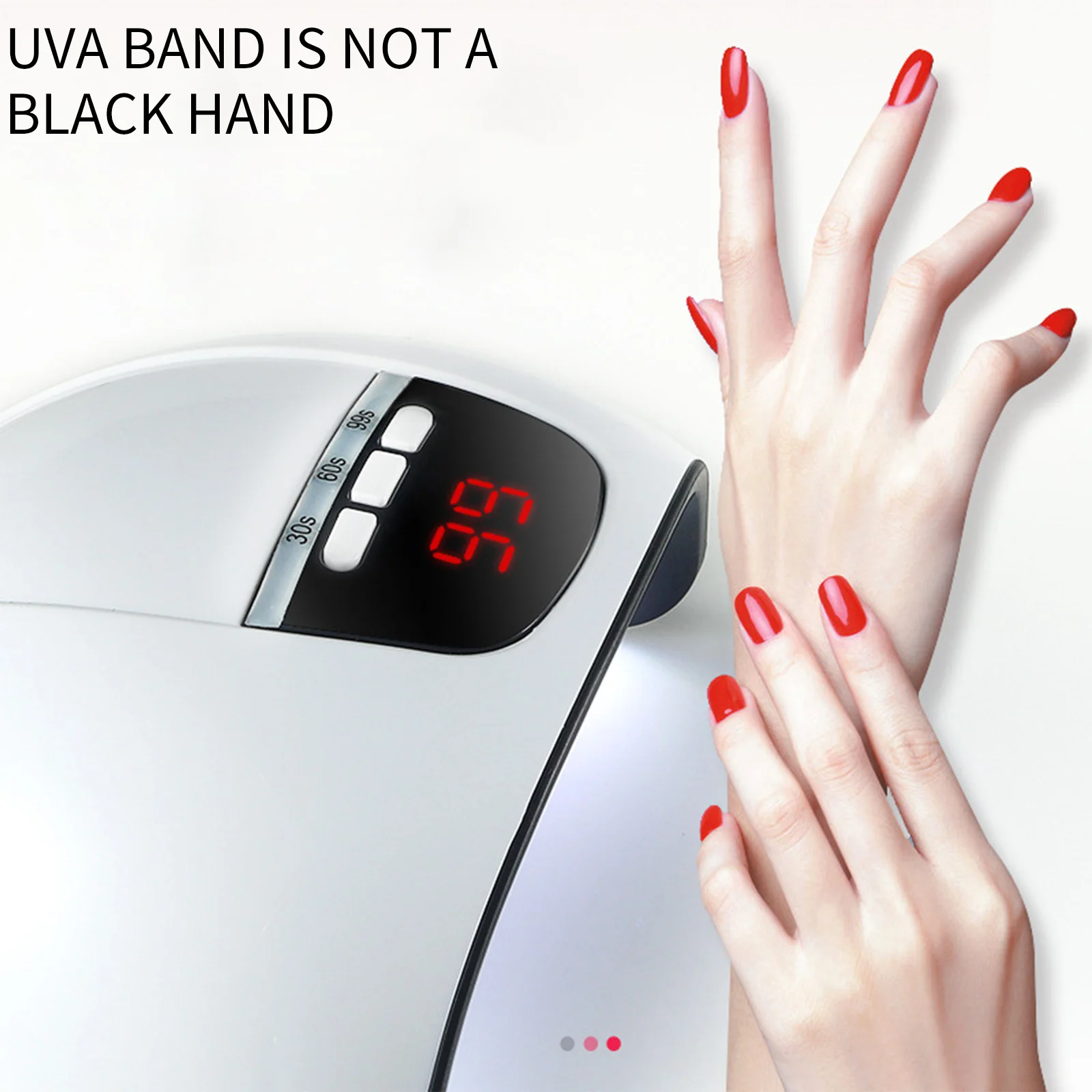 YIKOOLIN UV-lamp met 3-timers en LED-display, perfect voor het polijsten en drogen van nagellak - USB-interface voor gemakkelijk gebruik