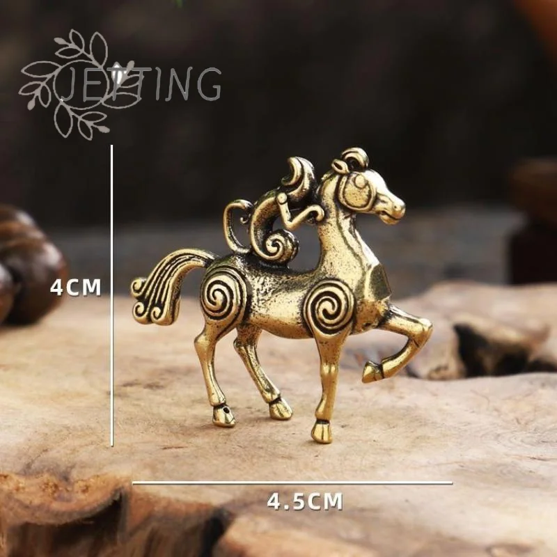 Hot 2026 Year Of Horse Brass Feng Shui Horse Figurine Miniature Bless Your Career With Success Home Office Desktop Decoration Gi