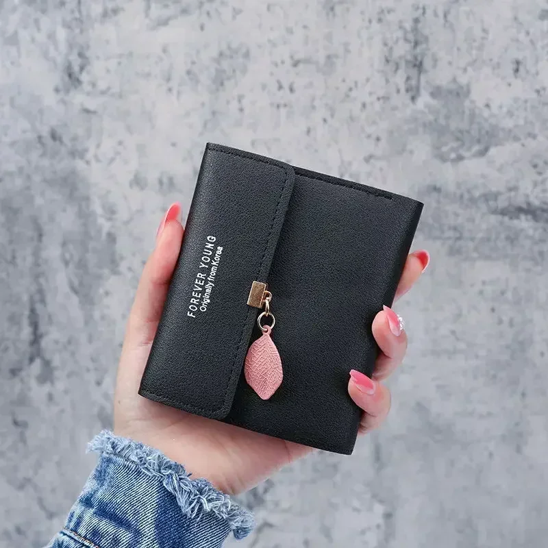 Fashion Short Women Wallets PU Leather Women Luxury Tassels Wallet Hasp Small Wallet Trend Coin Purse Ladies Card Holder