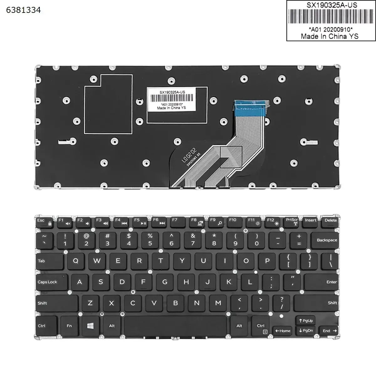 

US Laptop Keyboard for Dell Inspiron 11 3179 3168 3169 3162 3164 p25t Black